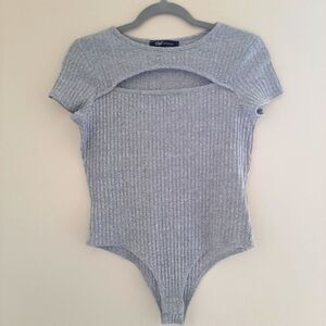 YMI Bodysuit Ribbed, color gray